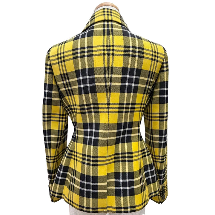未使用品△Christian Dior クリスチャンディオール 241V06A1065 チェック柄 ロゴボタン ダブルブレスト フィット ジャケット 38 正規品