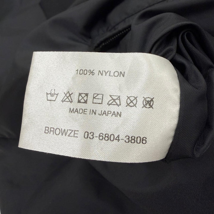 極美品▼ENNOY エンノイ 22SS SS22BRENJK01LV Nylon Packable Jacket ロゴ刺繍 フード入り ジップアップ ナイロンジャケット ブラック M
