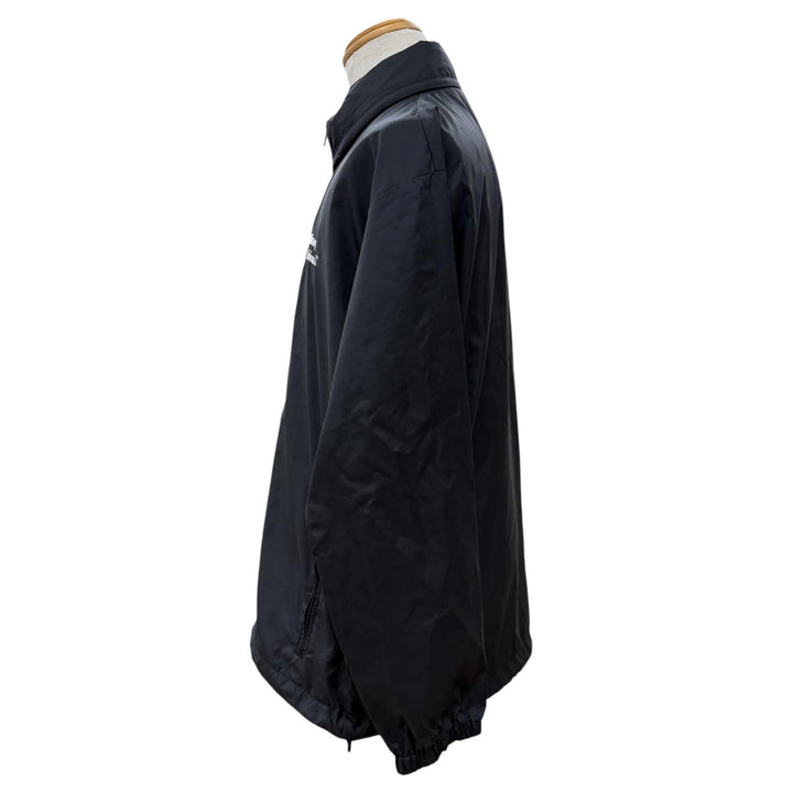 極美品▼ENNOY エンノイ 22SS SS22BRENJK01LV Nylon Packable Jacket ロゴ刺繍 フード入り ジップアップ ナイロンジャケット ブラック M