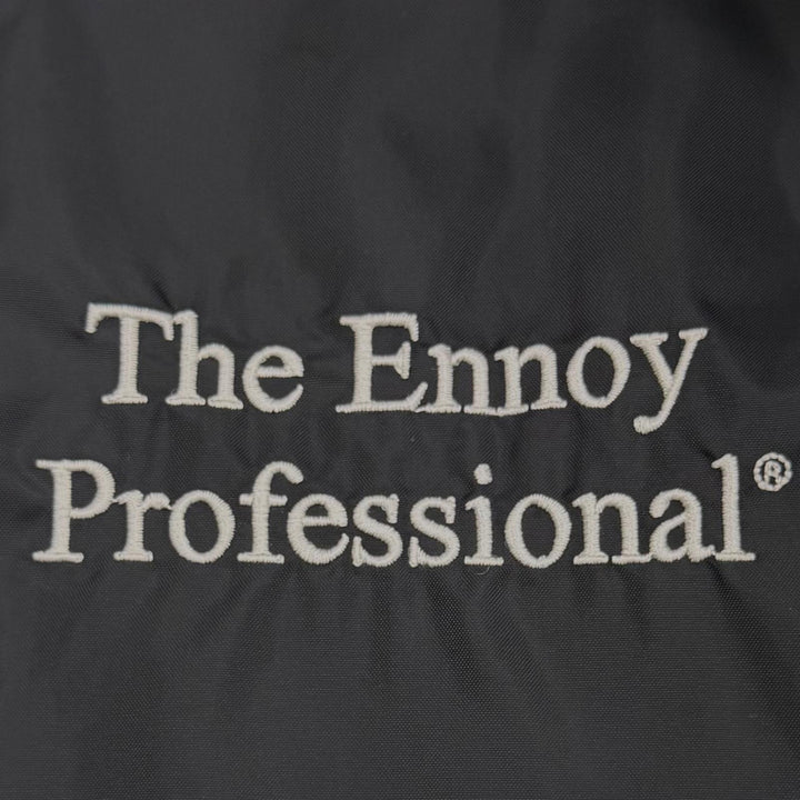 極美品▼ENNOY エンノイ 22SS SS22BRENJK01LV Nylon Packable Jacket ロゴ刺繍 フード入り ジップアップ ナイロンジャケット ブラック M