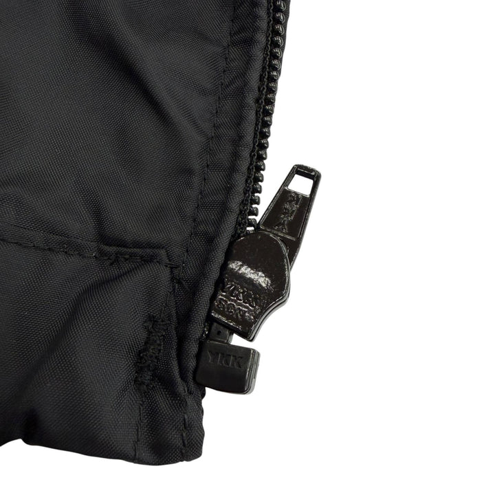 極美品▼ENNOY エンノイ 22SS SS22BRENJK01LV Nylon Packable Jacket ロゴ刺繍 フード入り ジップアップ ナイロンジャケット ブラック M