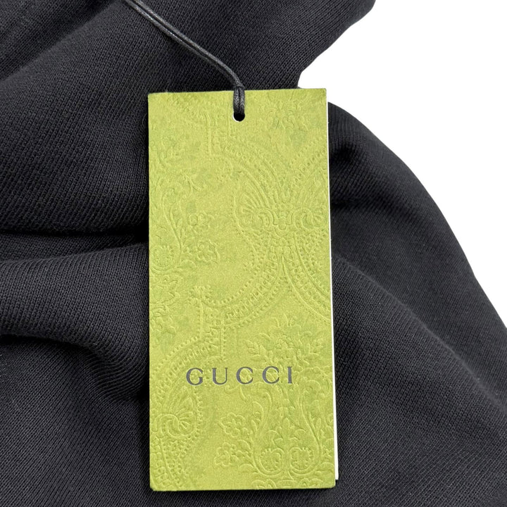 極美品▼GUCCI グッチ 24SS 770839 XJF65 コットン100% インターロッキングGプリント 裏起毛 プルオーバー パーカー ブラック XS 正規品