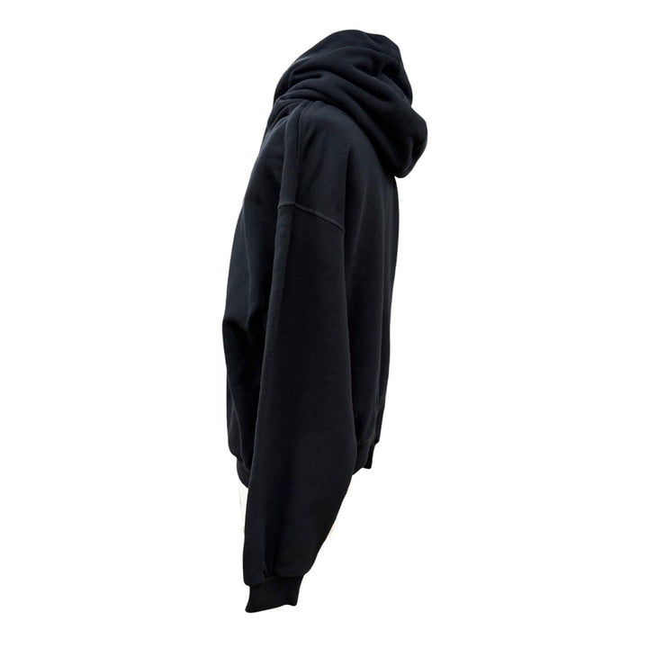 極美品▼GUCCI グッチ 24SS 770839 XJF65 コットン100% インターロッキングGプリント 裏起毛 プルオーバー パーカー ブラック XS 正規品