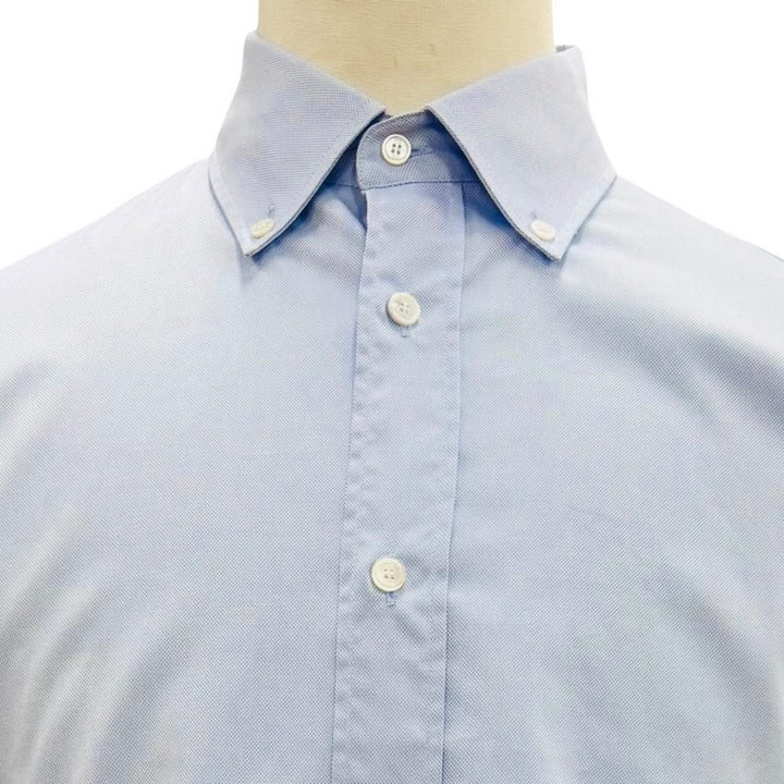 美品▼Dior HOMME ディオールオム 26SS 638C527A3118 コットン ロゴ刺繍 ロングスリーブ 長袖シャツ ライトブルー 39 伊製 正規品 メンズ