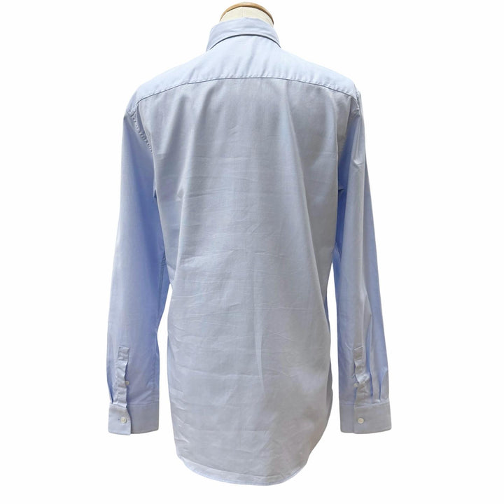 美品▼Dior HOMME ディオールオム 26SS 638C527A3118 コットン ロゴ刺繍 ロングスリーブ 長袖シャツ ライトブルー 39 伊製 正規品 メンズ