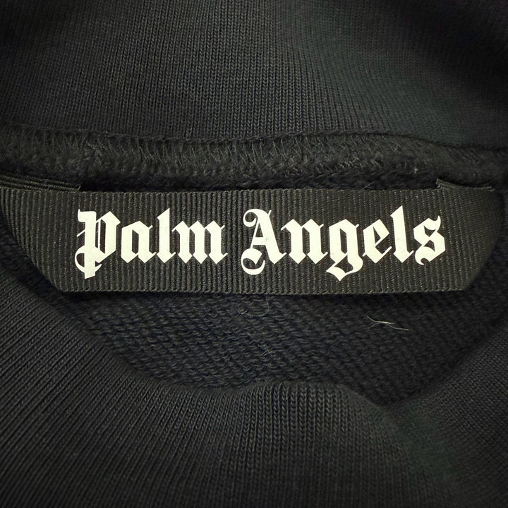 【ドンドン見直し】美品□PALM ANGELS パームエンジェルス Gothic Studded Crew Neck スタッズロゴ スウェットシャツ ネイビー M 正規品