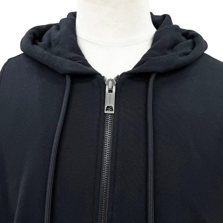 未使用品▼BURBERRY バーバリー 8034510 コットン100% ノバチェック柄 ダブルジップアップ パーカー ブラック ベージュ M 正規品 メンズ