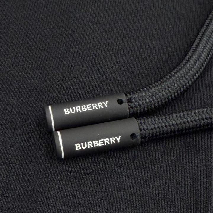 未使用品▼BURBERRY バーバリー 8034510 コットン100% ノバチェック柄 ダブルジップアップ パーカー ブラック ベージュ M 正規品 メンズ