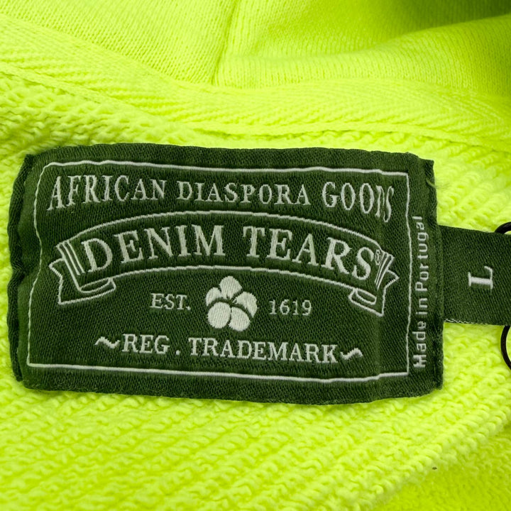未使用品□DENIM TEARS デニムティアーズ 25SS ADG Zip Hoodie ジップアップ フーディー パーカー ライムグリーン L 正規品 メンズ