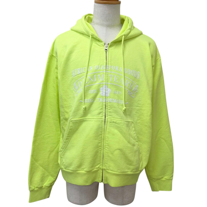 未使用品□DENIM TEARS デニムティアーズ 25SS ADG Zip Hoodie ジップアップ フーディー パーカー ライムグリーン L 正規品 メンズ
