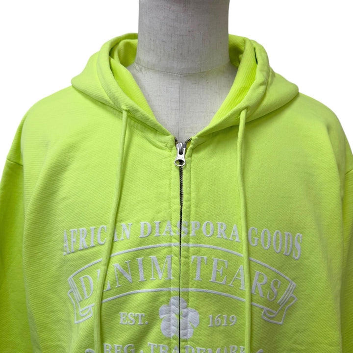 未使用品□DENIM TEARS デニムティアーズ 25SS ADG Zip Hoodie ジップアップ フーディー パーカー ライムグリーン L 正規品 メンズ