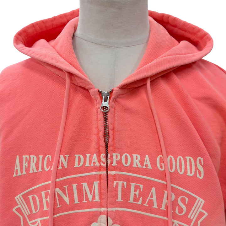 未使用品▼DENIM TEARS デニムティアーズ 25SS ADG Zip Hoodie コットン ジップアップ パーカー ピンク L ポルトガル製 正規品 メンズ