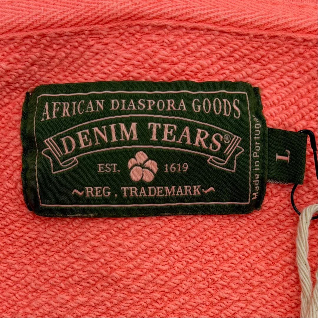 未使用品▼DENIM TEARS デニムティアーズ 25SS ADG Zip Hoodie コットン ジップアップ パーカー ピンク L ポルトガル製 正規品 メンズ