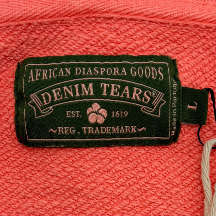 未使用品▼DENIM TEARS デニムティアーズ 25SS ADG Zip Hoodie コットン ジップアップ パーカー ピンク L ポルトガル製 正規品 メンズ