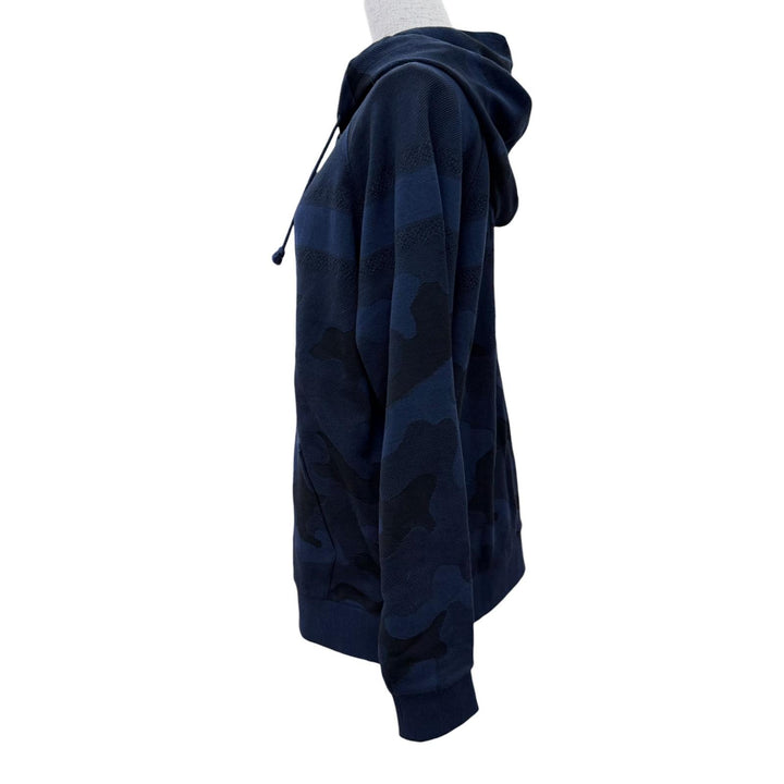 極美品☆Christian Dior クリスチャンディオール 053G01A4600 コットン カモフラージュ パーカー ネイビー 44 伊製 正規品 レディース