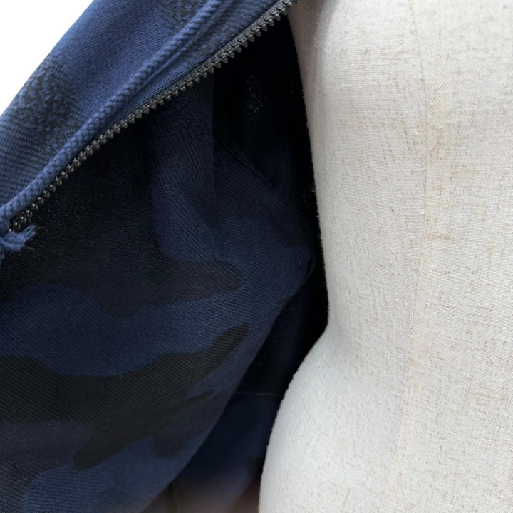 極美品☆Christian Dior クリスチャンディオール 053G01A4600 コットン カモフラージュ パーカー ネイビー 44 伊製 正規品 レディース