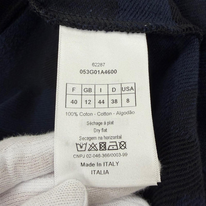 極美品☆Christian Dior クリスチャンディオール 053G01A4600 コットン カモフラージュ パーカー ネイビー 44 伊製 正規品 レディース