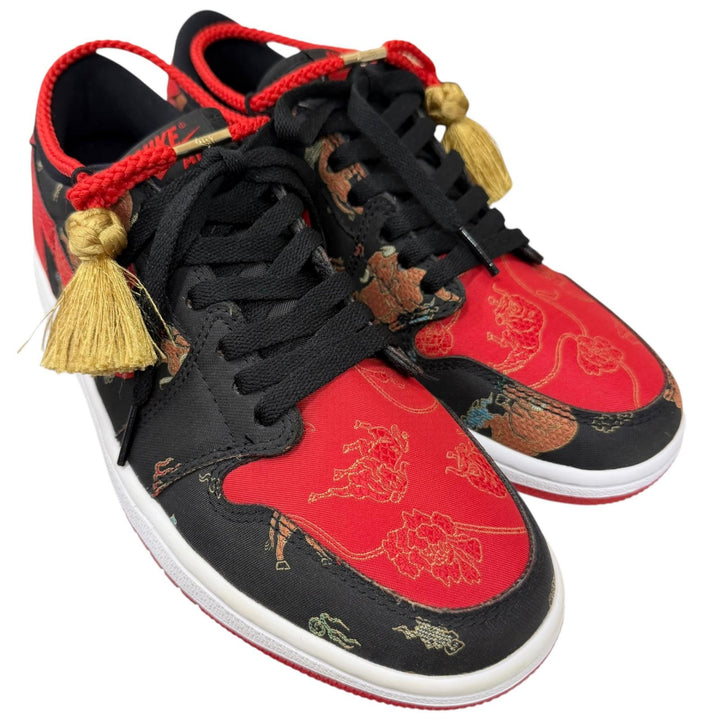 未使用品□NIKE ナイキ DD2233-001 AIR JORDAN1 LOW OG CNY チャイニーズニューイヤー ローカットスニーカー ブラック レッド 25.5