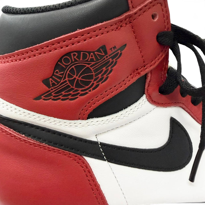極美品□NIKE ナイキ AIR JORDAN 1 RETRO HIGH OG CHICAGO 2015 レザー ハイカットスニーカー レッド ホワイト ブラック 27 メンズ