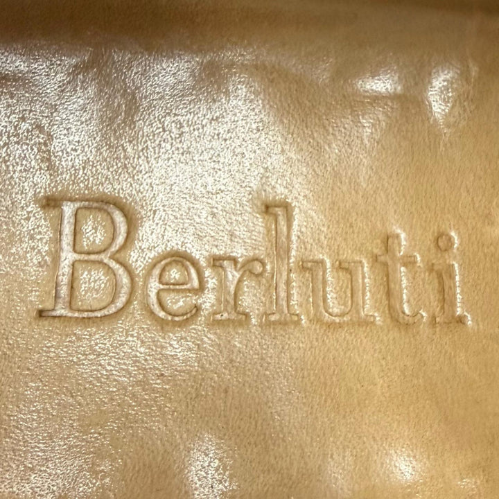 美品□Berluti ベルルッティ パティーヌレザー オルガ期 アレッサンドロ クロコ型押し レースアップ ドレスシューズ 8 グレー メンズ
