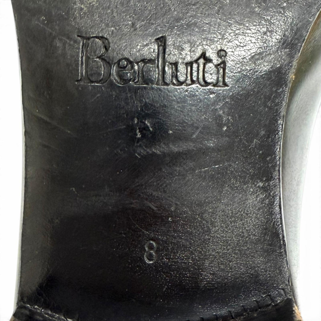 【ドンドン見直し】良品□Berluti ベルルッティ アレッサンドロ タトゥーコレクション パティーヌレザー ドレスシューズ 茶 緑 8