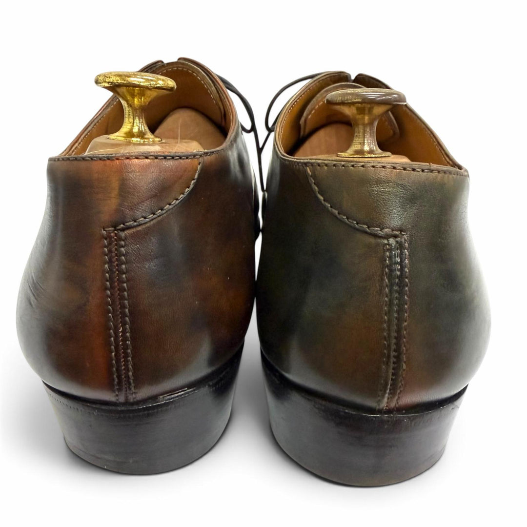【ドンドン見直し】良品□Berluti ベルルッティ アレッサンドロ タトゥーコレクション パティーヌレザー ドレスシューズ 茶 緑 8