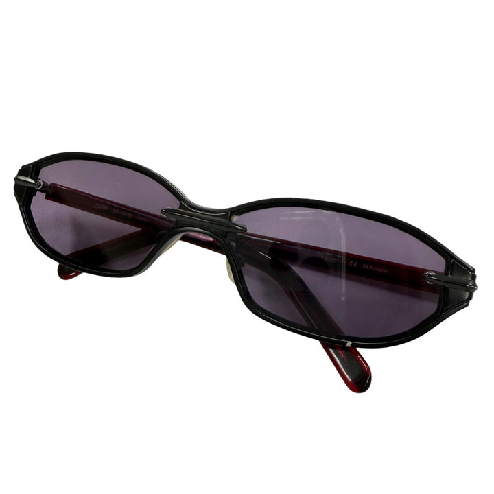 良品▼JEAN-PAUL GAULTIER ジャンポールゴルチエ ヴィンテージ 56-0040 アイウェア サングラス ブラック クリアレッド レンズ：パープル