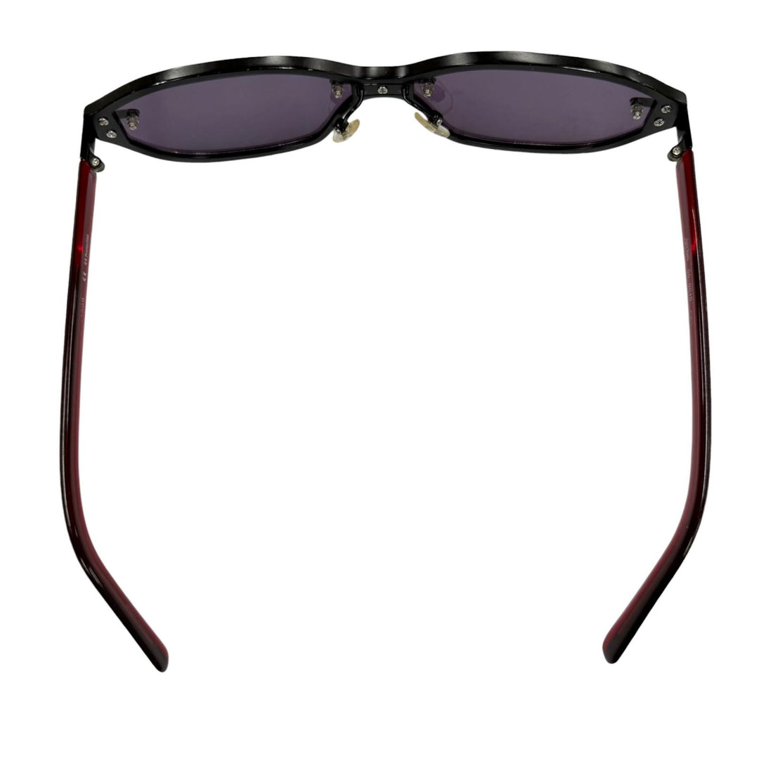 良品▼JEAN-PAUL GAULTIER ジャンポールゴルチエ ヴィンテージ 56-0040 アイウェア サングラス ブラック クリアレッド レンズ：パープル