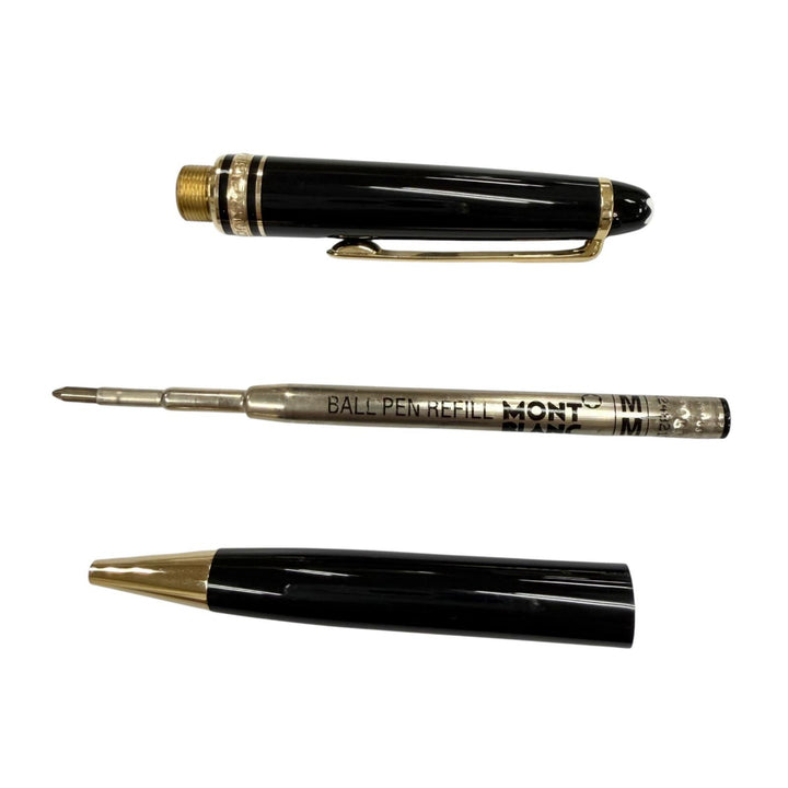 極美品▼MONTBLANC モンブラン マイスターシュテュック クラシック ホワイトスター ツイスト式 ボールペン ブラック ゴールド 筆記確認済