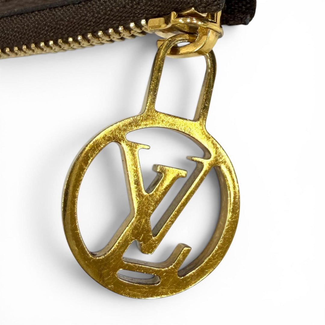 極美品★LOUIS VUITTON ルイヴィトン M68756 モノグラム ジャイアント リバース レザー ポシェット トリオ ブラウン フランス製 保存袋付