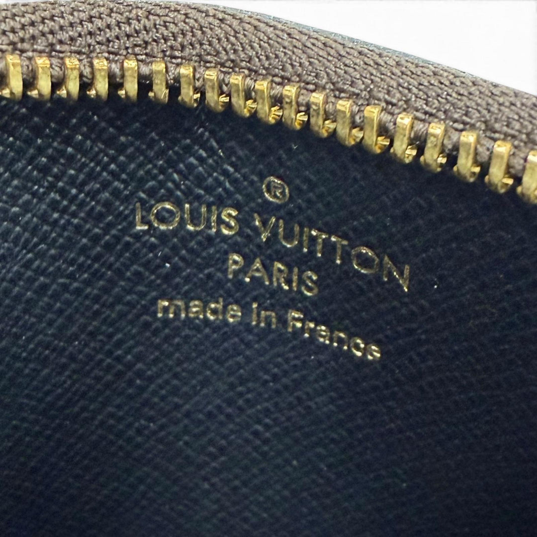 極美品★LOUIS VUITTON ルイヴィトン M68756 モノグラム ジャイアント リバース レザー ポシェット トリオ ブラウン フランス製 保存袋付