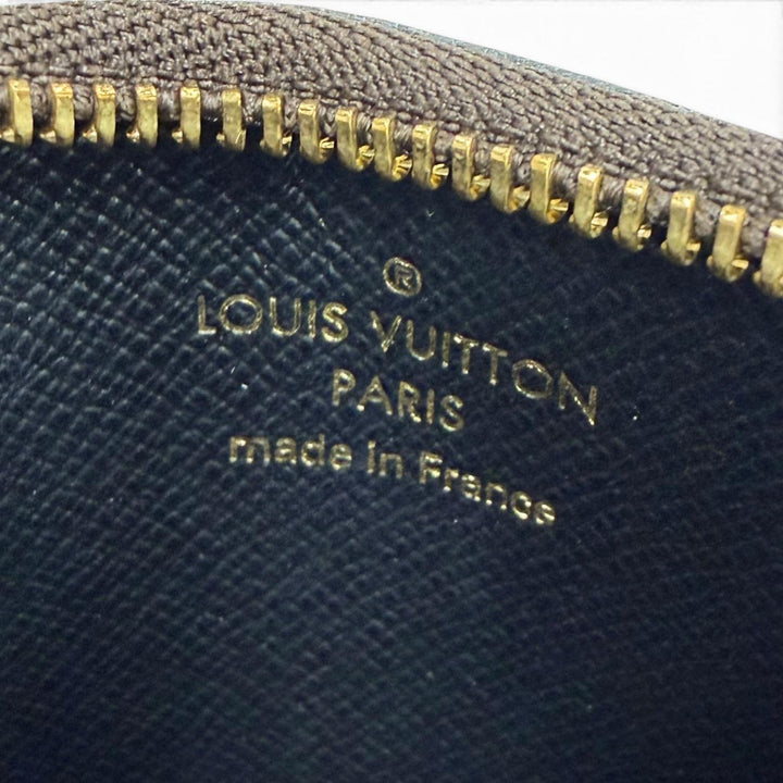 極美品★LOUIS VUITTON ルイヴィトン M68756 モノグラム ジャイアント リバース レザー ポシェット トリオ ブラウン フランス製 保存袋付