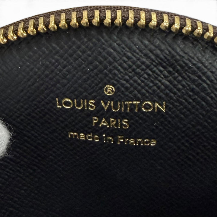 極美品★LOUIS VUITTON ルイヴィトン M68756 モノグラム ジャイアント リバース レザー ポシェット トリオ ブラウン フランス製 保存袋付
