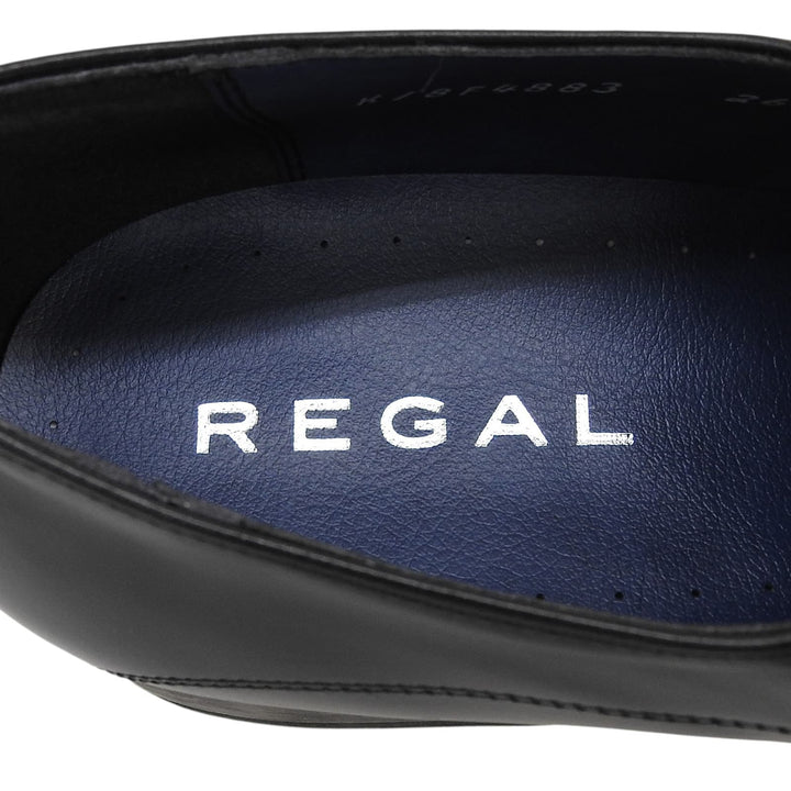 未使用品▲REGAL リーガル 26FR BB ヴァンプ スワールトゥ 甲深スリッポン レザー ローファー ブラック 25cm 日本製 メンズ 箱付き