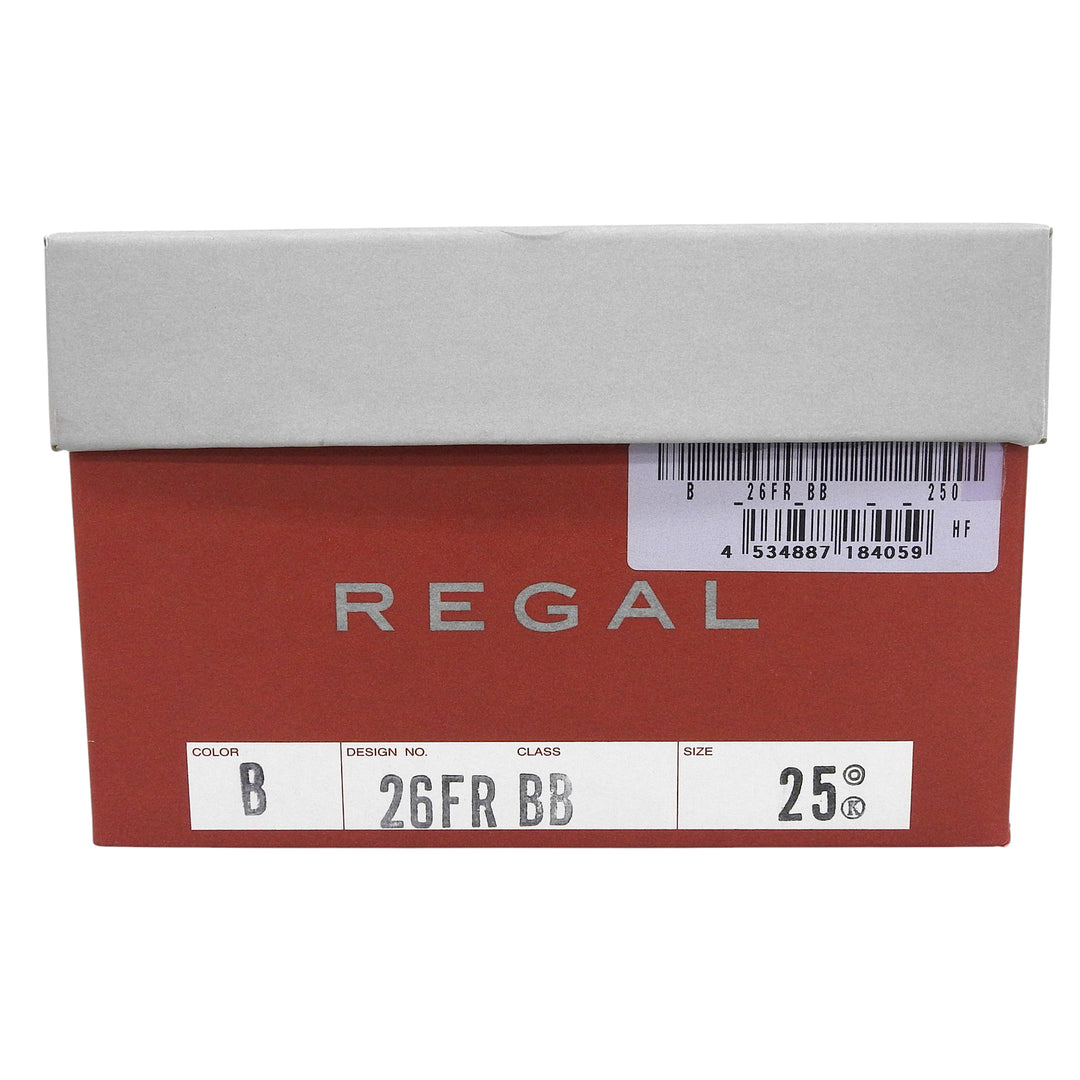 未使用品▲REGAL リーガル 26FR BB ヴァンプ スワールトゥ 甲深スリッポン レザー ローファー ブラック 25cm 日本製 メンズ 箱付き