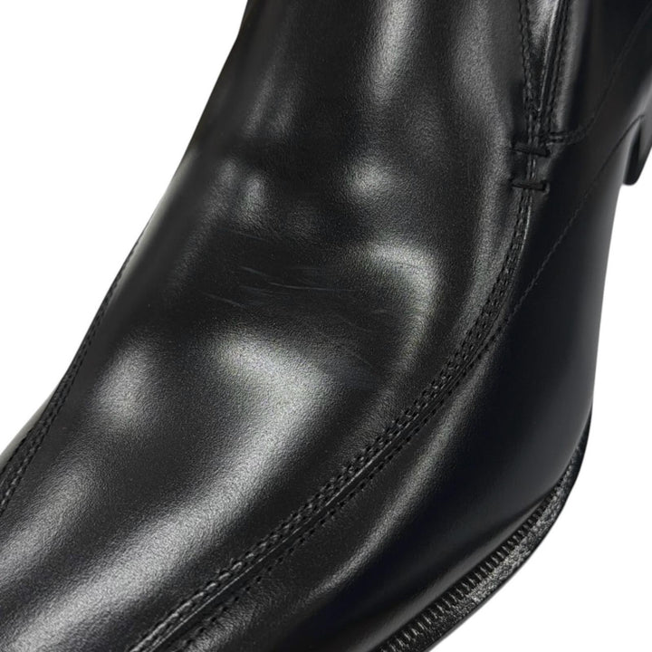 未使用品▲REGAL リーガル 26FR BB ヴァンプ スワールトゥ 甲深スリッポン レザー ローファー ブラック 25cm 日本製 メンズ 箱付き