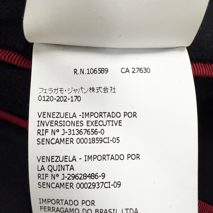 美品▼Salvatore Ferragamo サルヴァトーレフェラガモ バージンウール カシミヤ ロゴ入りボタン シングル チェスターコート 52 正規品