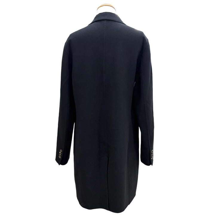 美品▼Salvatore Ferragamo サルヴァトーレフェラガモ バージンウール カシミヤ ロゴ入りボタン シングル チェスターコート 52 正規品