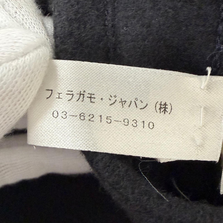 美品□Salvatore Ferragamo サルヴァトーレフェラガモ ウール トグルボタン エルボーパッチ ダッフルコート チャコール 50 伊製 正規品