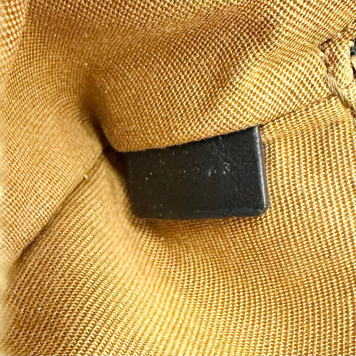 美品△CELINE セリーヌ トリオンフキャンバス マカダム柄 キーチェーン付き ZIP コインケース ブラウン ゴールド金具 伊製 レディース