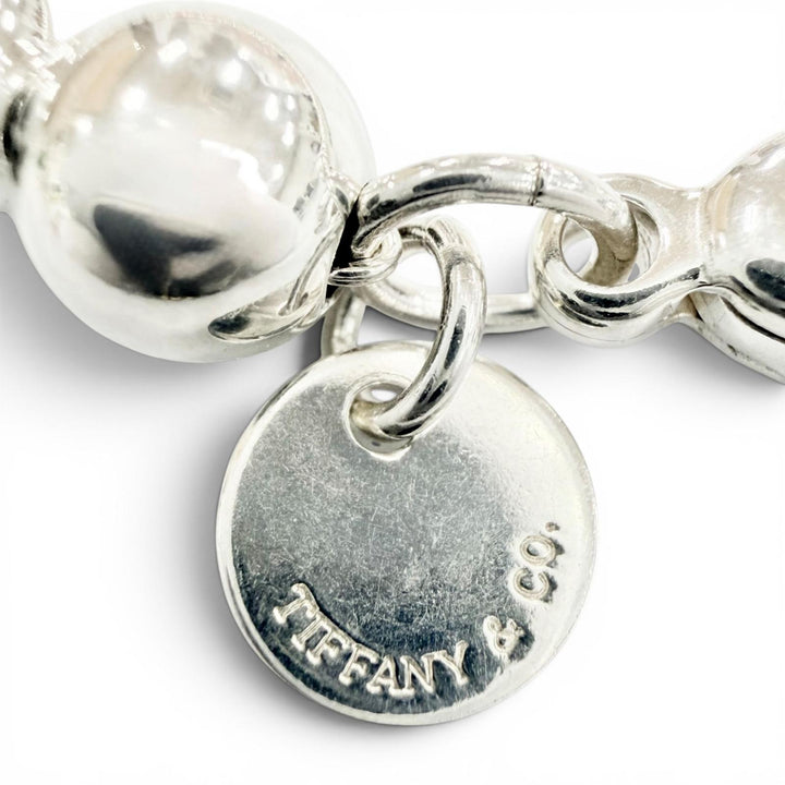 極美品△TIFFANY&amp;Co. ティファニー ハードウェア グラジュエイテッドボール ネックレス アクセサリー 925 シルバー 重量27.9g レディース