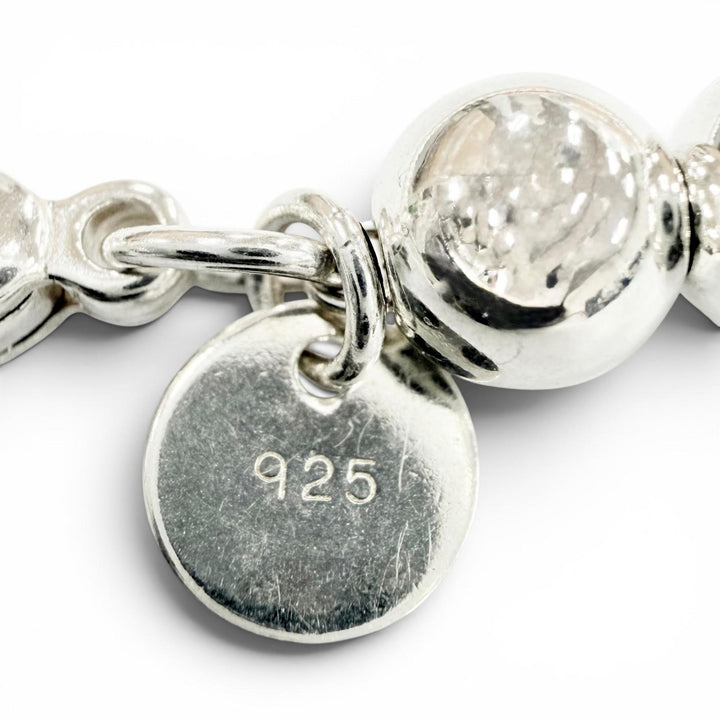 極美品△TIFFANY&amp;Co. ティファニー ハードウェア グラジュエイテッドボール ネックレス アクセサリー 925 シルバー 重量27.9g レディース