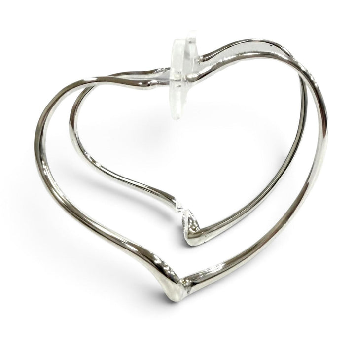 極美品★TIFFANY&amp;Co. ティファニー エルサペレッティ オープンハート フープピアス アクセサリー ミディアム 925 ピアス シルバー