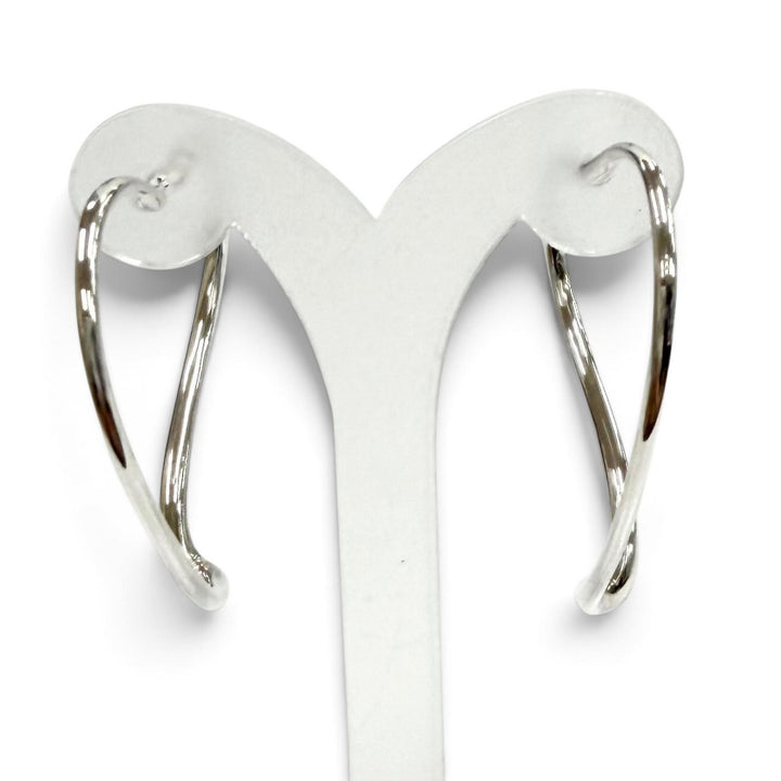 極美品★TIFFANY&amp;Co. ティファニー エルサペレッティ オープンハート フープピアス アクセサリー ミディアム 925 ピアス シルバー
