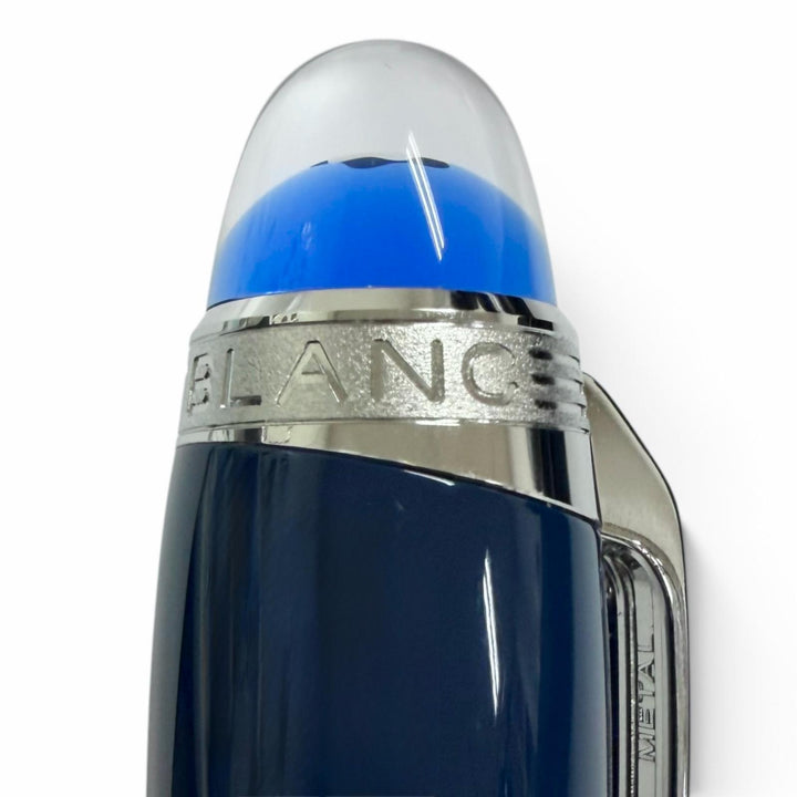 極美品□MONTBLANC モンブラン スターウォーカー ブループラネット ボールペン ブルー シルバー ドイツ製 メンズ 筆記確認済み 箱付き