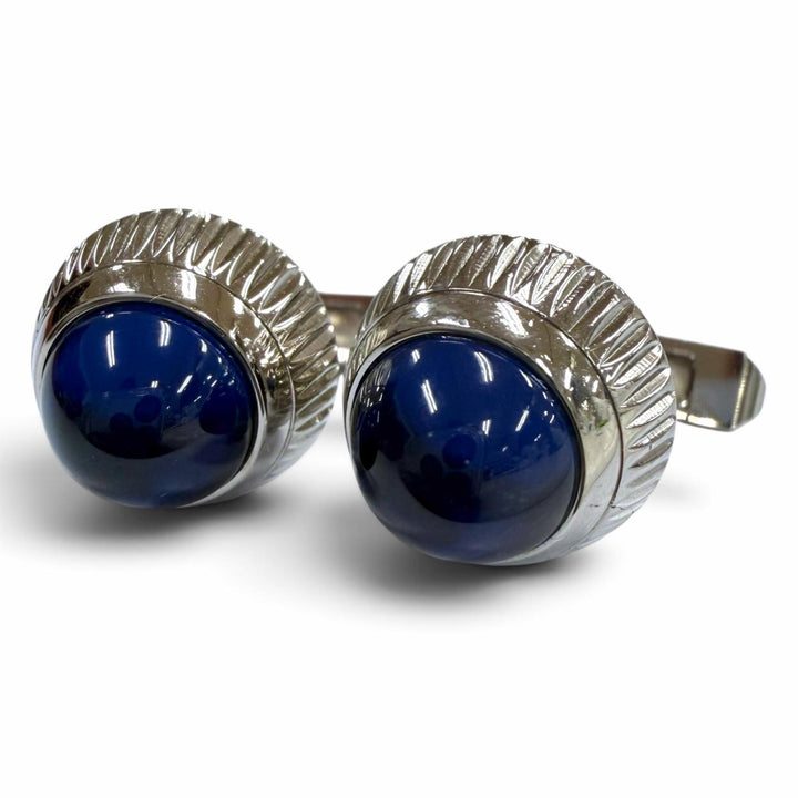 美品▼Cartier カルティエ AG925 ブルースピネル カフスボタン カフリンクス シルバー ブルー フランス製 メンズ アクセサリー ビジネス
