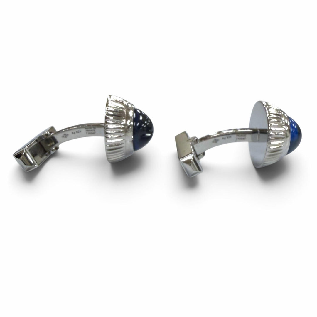 美品▼Cartier カルティエ AG925 ブルースピネル カフスボタン カフリンクス シルバー ブルー フランス製 メンズ アクセサリー ビジネス