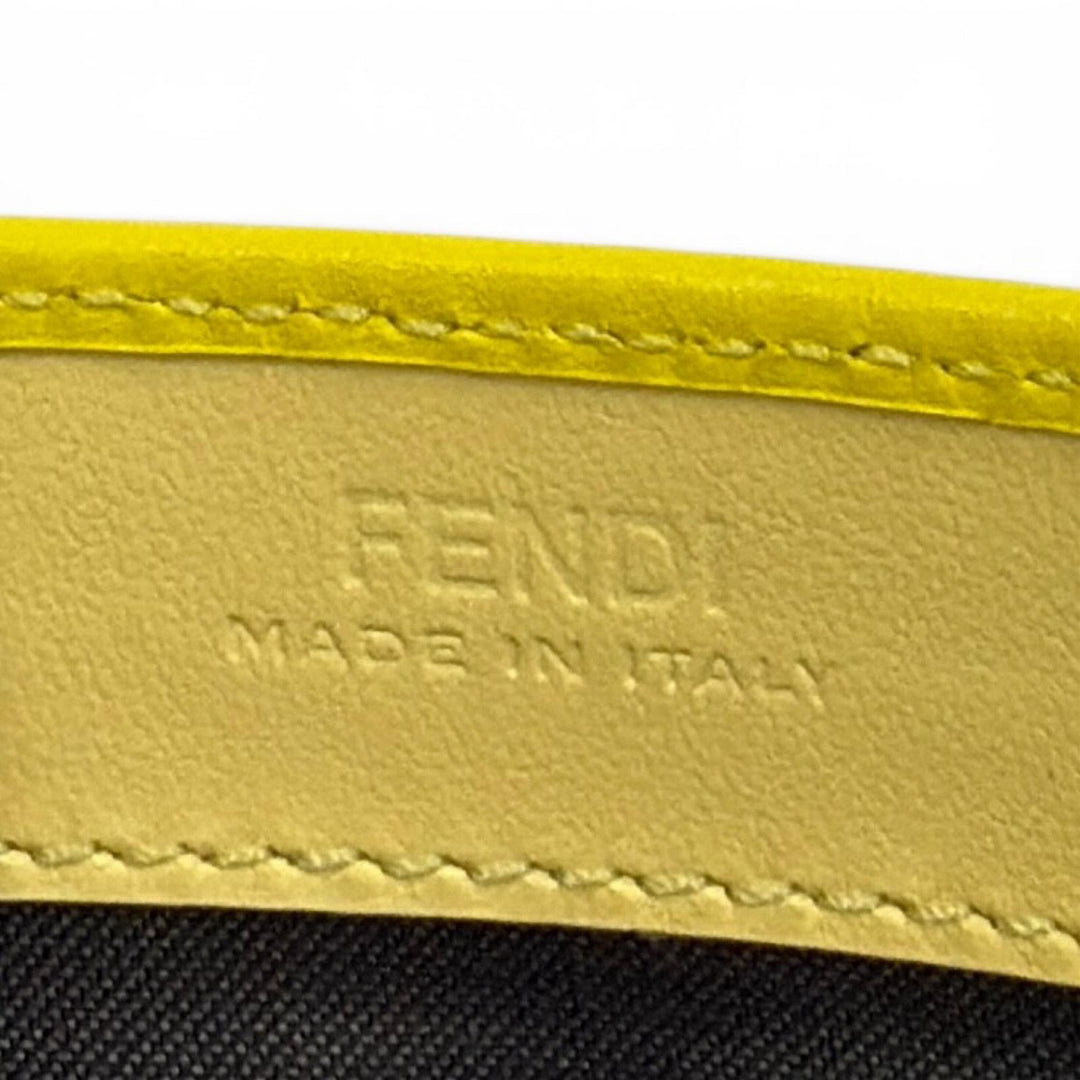 美品★FENDI フェンディ 8M0251 FFダイアモンド コンチネンタル レザー ロングウォレット 長財布 イエロー ゴールド金具 箱・保存袋付き