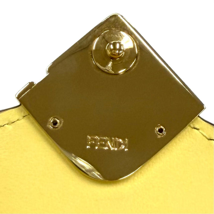 美品★FENDI フェンディ 8M0251 FFダイアモンド コンチネンタル レザー ロングウォレット 長財布 イエロー ゴールド金具 箱・保存袋付き