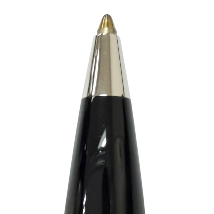 極美品□MONTBLANC モンブラン BOHEME ボエム ブルージェムストーン ツイスト式 ボールペン ブラック シルバー ドイツ製 筆記確認済み